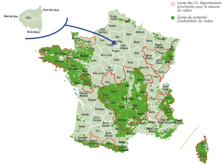 STL 6 Radon- Potentiel d exhalation radon en France metropolitaine - 2018